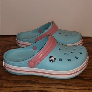 Kids’ Crocband Clog • Size Juniors 3 • Teal/Pink